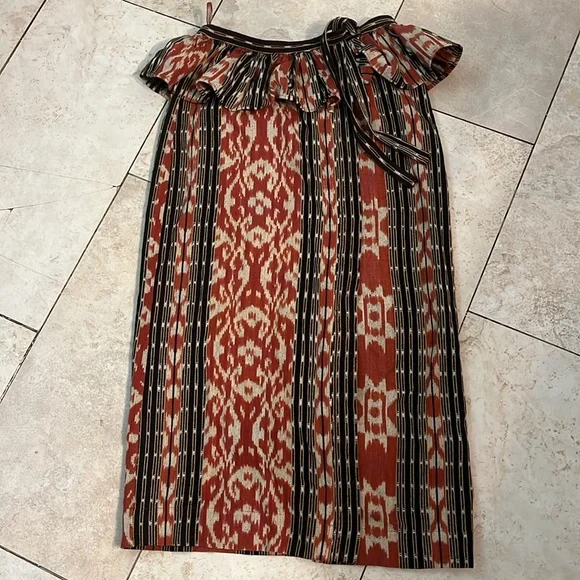 Ulla Johnson Women's Salima Printed Multicolor Ruffle Cotton Skirt Sz 6 - Picture 4 of 12